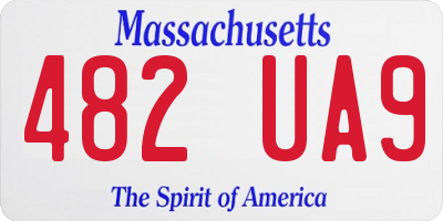 MA license plate 482UA9