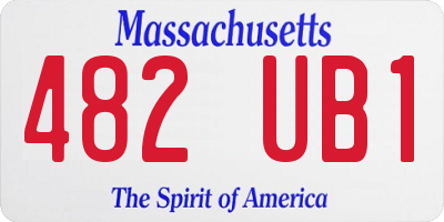 MA license plate 482UB1