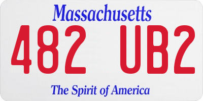 MA license plate 482UB2