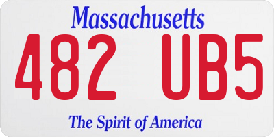 MA license plate 482UB5