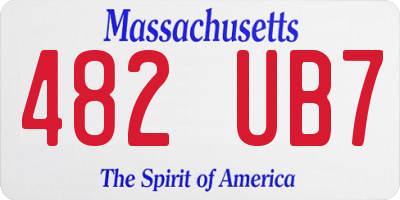 MA license plate 482UB7