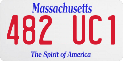 MA license plate 482UC1