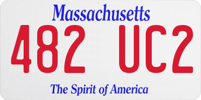 MA license plate 482UC2
