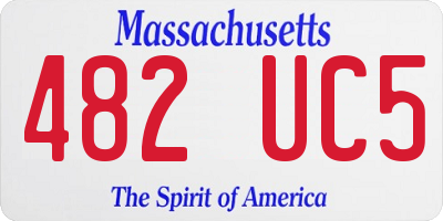 MA license plate 482UC5