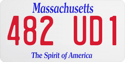 MA license plate 482UD1