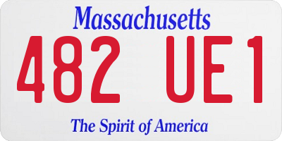 MA license plate 482UE1