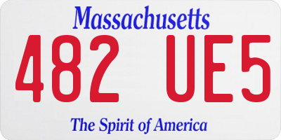 MA license plate 482UE5
