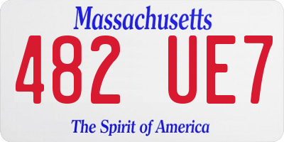 MA license plate 482UE7