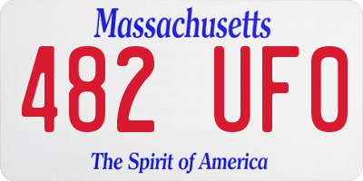 MA license plate 482UF0