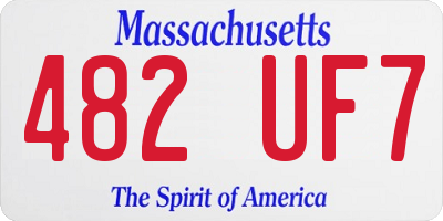 MA license plate 482UF7