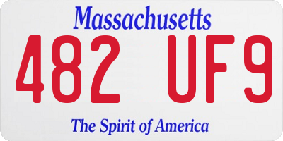 MA license plate 482UF9