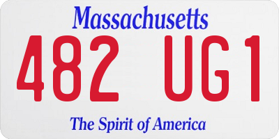 MA license plate 482UG1