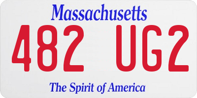 MA license plate 482UG2