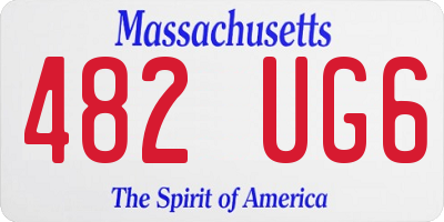 MA license plate 482UG6