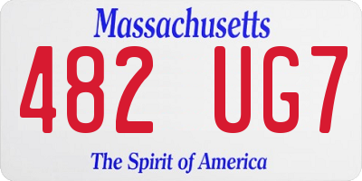 MA license plate 482UG7