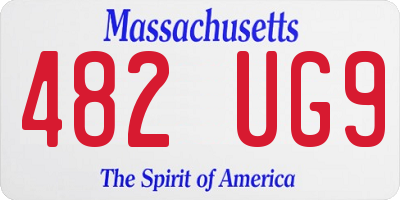 MA license plate 482UG9
