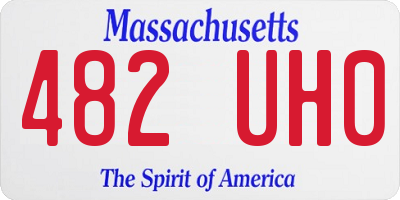 MA license plate 482UH0