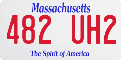 MA license plate 482UH2