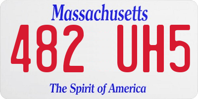 MA license plate 482UH5