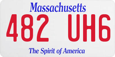 MA license plate 482UH6