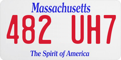 MA license plate 482UH7