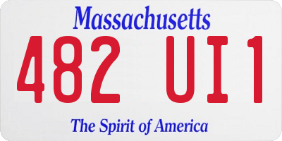 MA license plate 482UI1