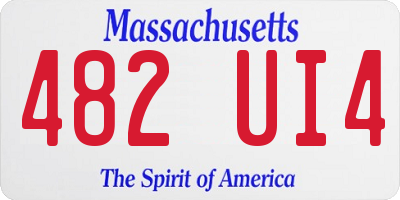 MA license plate 482UI4