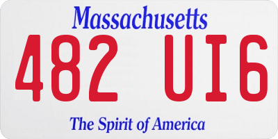 MA license plate 482UI6