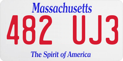 MA license plate 482UJ3