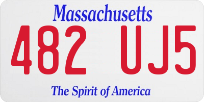 MA license plate 482UJ5