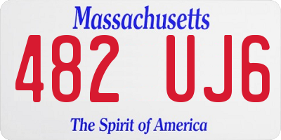 MA license plate 482UJ6