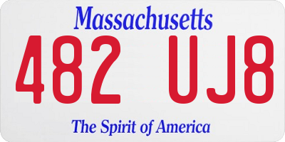 MA license plate 482UJ8