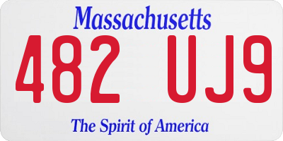 MA license plate 482UJ9