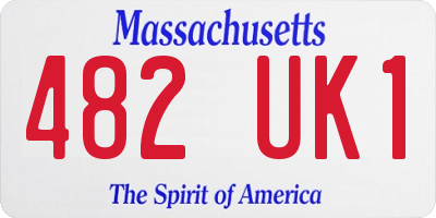 MA license plate 482UK1