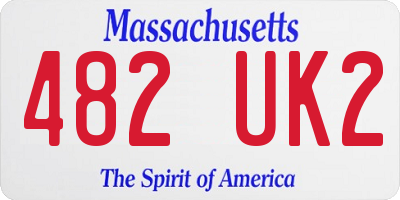 MA license plate 482UK2