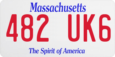 MA license plate 482UK6