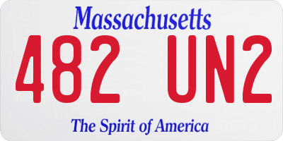MA license plate 482UN2