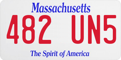 MA license plate 482UN5