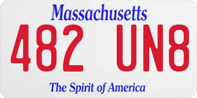MA license plate 482UN8