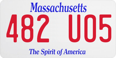 MA license plate 482UO5