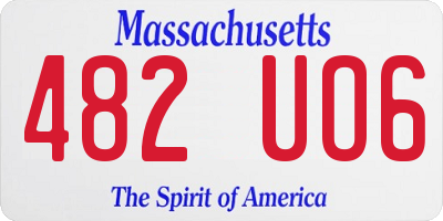 MA license plate 482UO6