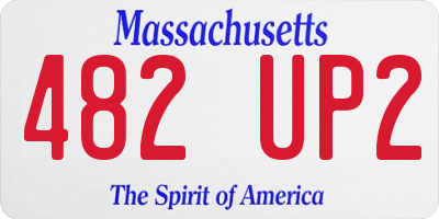 MA license plate 482UP2