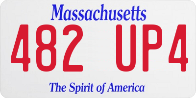 MA license plate 482UP4