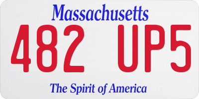 MA license plate 482UP5