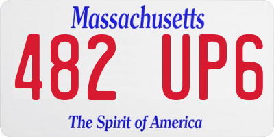 MA license plate 482UP6