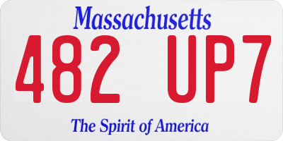 MA license plate 482UP7