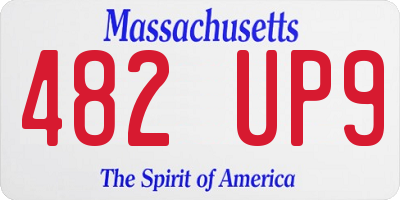 MA license plate 482UP9