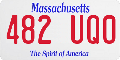 MA license plate 482UQ0