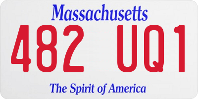 MA license plate 482UQ1