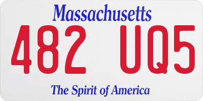 MA license plate 482UQ5